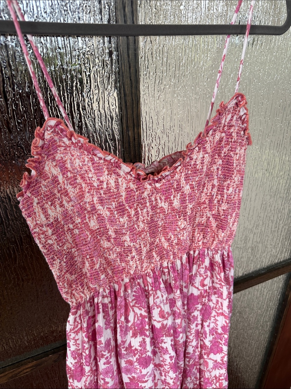 Free People Pink Floral Smocked Maxi Dress - Picture 8 of 13